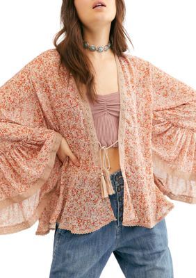 Kimono Online, Summer Designs, Boho Inspiration, Sheer Kimono, Mode Boho, Print Kimonos, Ruffled Sleeves, Kimono Sleeve, Estilo Boho