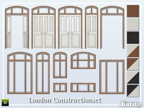 Ts4 Windows Cc, Furniture Cc, Free Sims 4, British Home, Sims 4 Expansions, Casas The Sims 4, Sims 4 Teen, Arched Mirror, Sims 4 Cc Packs