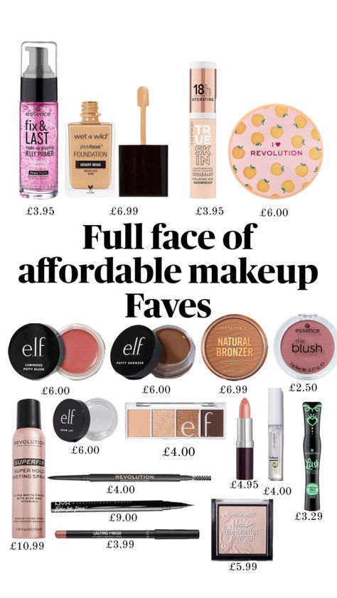 Drugstore makeup faves #makeup #makeupproducts #inspo #beauty Drugstore Makeup For Acne Prone Skin, Good Drugstore Makeup, Drugstore Makeup Must Haves, Walmart Makeup, Concealer Tips, Pro Makeup Tips, Affordable Makeup Brands, Drugstore Makeup Products, Dish Gloves