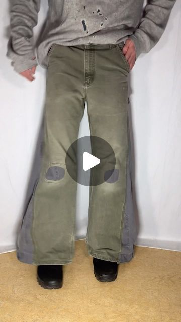 Upcycle Khaki Pants, Reworked Thrifted Clothes, Reworking Sweater, Patchwork Thrift Flip, Hippie Reworked Denim Bottoms, Upcycled Fashion, 7 And 7, Slow Fashion, Fun Projects