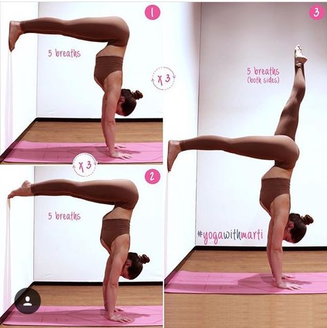 Handstand for beginners. Handstand For Beginners, Beginner Handstand, Cheerleading Moves, Cheer Stretches, Flexibility Stretches, Cheerleading Workouts, Cer Nocturn, Partner Yoga Poses, Yoga Handstand