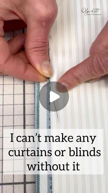 Olga Kott on Instagram: "I can’t make any blinds or curtains without this stitch #curtains #blinds #romanblinds #sewing #stitch #stitching #tutorial #handstitching #reelsinstagram #reelsvideo #tips" Curtain Making Tutorials, Curtain Stitching Ideas, Stitch Curtains, How To Sew Curtains, Roman Blinds Tutorial, How To Hem Curtains, Blinds Or Curtains, Curtains Without Sewing, Hand Stiching