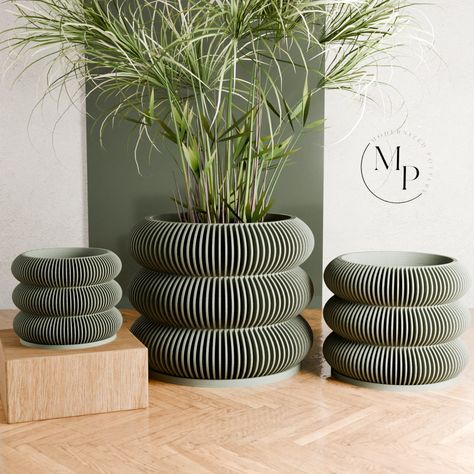 Wood BUBBLES Planter, 9 Color Options, Unique 3D Printed Plant Pot With Drainage & Saucer for Houseplants, Small to Large, 4 5 6 7 8 Inch - Etsy Cool Planters Indoor, Indoor Planters Pots Living Rooms, Patio Plants In Pots, Decorating With Plants Indoors, Planters Ideas Indoor, Planter Ideas Indoor, Indoor Planter Ideas, Large Indoor Plant Pots, Funnel Planter