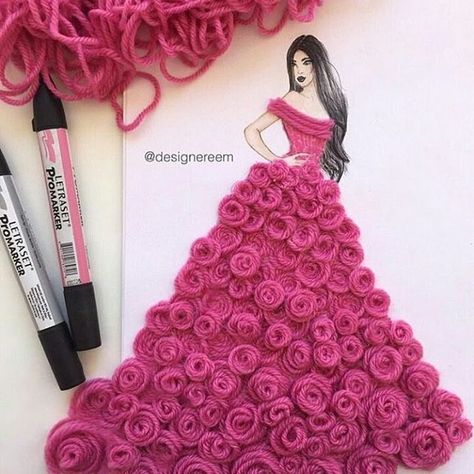 Braid Videos, Kraf Kertas, Fashion Illustration Collage, Desain Quilling, Fashion Illustration Sketches Dresses, Fashion Drawing Dresses, Sketches Dresses, Dress Design Sketches, Fashion Illustration Dresses