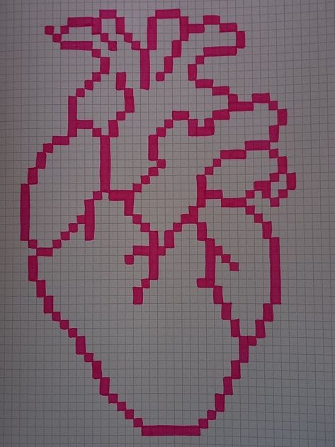 Pixel Art Pattern Heart, Pixel Art Coeur, Pixel Art Animals, Spiderman Pixel Art, Minion Card, Square Drawing, Squared Notebook, Card For Birthday, Pixel Heart