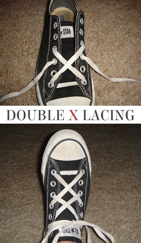 5 Cool Ways To Tie Your Shoes (easy & fun!) Cow Print Converse, Ways To Tie Your Shoes, Shoelace Designs, Lace Your Shoes, Lacing Techniques, Friendship Pins, Shoe Tying, Alt Shoes, Tie Your Shoes