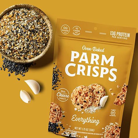 Amazon.com: ParmCrisps - Everything Cheese Parm Crisps, Made Simply with 100% REAL Cheese | Healthy Keto Snacks, Low Carb, High Protein, Gluten Free, Oven Baked, Keto-Friendly | 1.75 Oz (Pack of 6) Parm Crisps, Healthy Keto Snacks, High Protein Gluten Free, Low Sugar Snacks, Low Carb High Protein, Organic Snacks, Cheese Snacks, Low Calorie Snacks, Healthy Keto