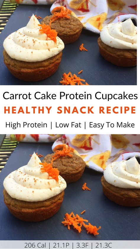 Protein Cupcakes Low Carb, Macro Friendly Easter Dessert, Macro Friendly Dessert Recipes, Macro Friendly Muffins, Macro Friendly Snacks On The Go, Macro Friendly Desserts, Macro Desserts, Macro Snacks, Carrot Cake Protein