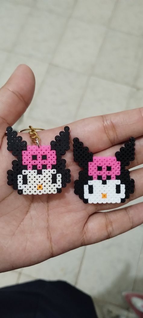 Kuromi Hama Beads, Kuromi Perler Beads, Beads Pattern, Perler Bead Art, Hama Beads, Perler Beads, Bead Art, Beading Patterns, Pixel Art