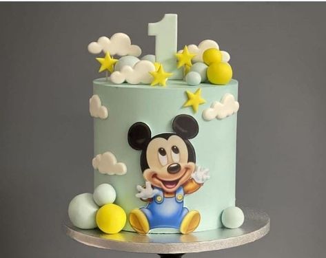 Tort Mickey Mouse, Mickey Mouse Cake 1st Birthday, Kue Mickey Mouse, Baby Mickey Cake, Baby Mickey Mouse Cake, Birthday Cake Clip Art, Beach Birthday Cake, Mickey Mouse Birthday Cake, Boys 1st Birthday Cake