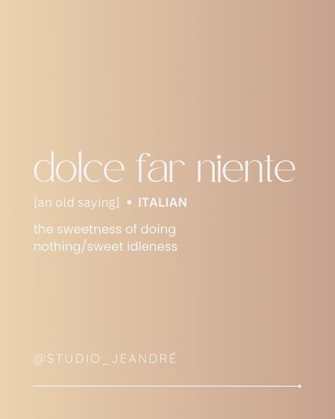 🌿 Embracing the art of “Dolce Far Niente” 🌿 In a world that never stops, let’s take a moment to savor the sweetness of doing nothing. Slow down, breathe, and relish the beauty of simply being. #DolceFarNiente #SweetIdleness #MindfulMoments #SlowLiving #ItalianWisdom #interiorlove #interiorinspirations #interiorinstagram #interioridea #interiorisme #homedecorations #homedesigning #homedesigner #homedecorator #homedesigners #homedecors #homeblogger #bloggerlove #bloggervibes #sustainability ... The Sweetness Of Doing Nothing, Dolce Far Niente, Doing Nothing, The Orator, Old Quotes, Slow Living, Relish, In A World, Slow Down