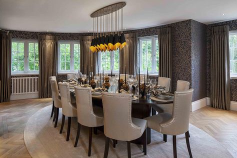 large luxury dining room ideas Dining Table 12 Seater, Glamorous Dining Room, 12 Seater Dining Table, Luxury Dining Room, Living Room Decor Cozy, Luxury Dining, Decor Home Living Room, Living Room Inspo, Isle Of Wight