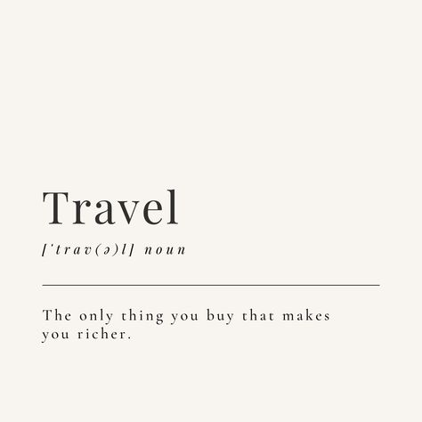 ✈️💡 "Travel is the only thing you buy that makes you richer." 🌍💰 Embrace the wealth of experiences, cultures, and memories that each journey brings. Invest in adventures, collect moments, and enrich your life one trip at a time! #TravelRich #Wanderlust #LifeLessons #ExploreMore  🗺️ #travel #travelblogger #traveltips #traveling #travelblog #travellife New Adventure Quotes, Moments Quotes, Perfect Captions, Collect Moments, Caption For Yourself, Travel More, Travel Quotes Inspirational, Soul On Fire, Memories Quotes