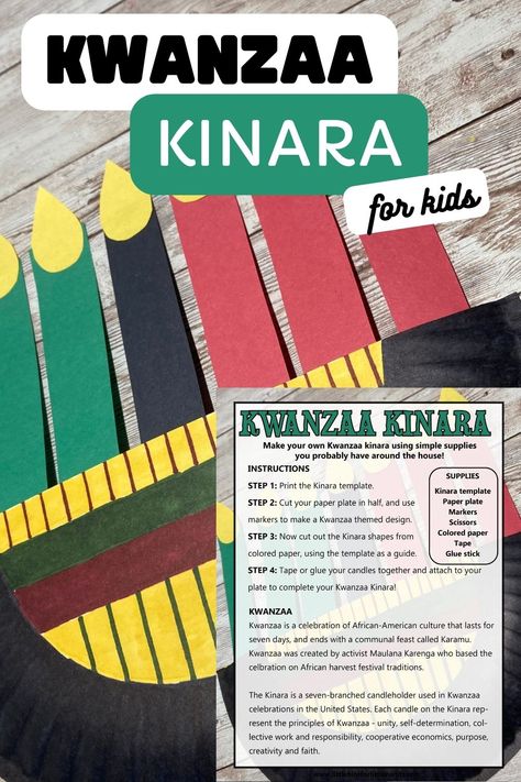 Kwanzaa Crafts For Kids Preschool, Toddler Kwanzaa Crafts, Kinara Craft, Kwanzaa Candle Crafts For Kids, Diy Kinara Kwanzaa, Kwanzaa Songs, Kwanzaa Crafts, Kwanzaa Activities, Kwanzaa Principles