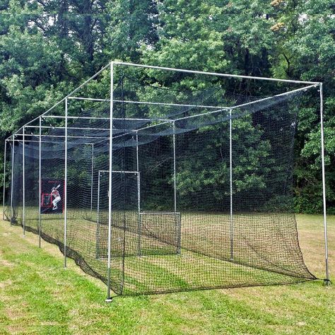 Pro Batting Cage Frame Kits — Batting Cage Netting | Golf Practice Nets | Safety Screens | Jones-Sports.com Batting Cage Backyard, Batting Cage Net, Pitching Mound, Softball Batting, Backyard Sports, Golf Practice Net, Batting Cage, Backyard Baseball, Golf Net