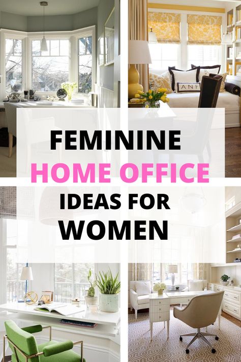 Home Office And Closet Ideas For Women, Home Office Workspace Cozy, Lady Den Ideas, Home Office Inspiration Women, Women's Home Office Ideas, Female Office Ideas Modern, Home Office Desk Ideas For Women, Womans Home Office Decor, Decorating Home Office Ideas