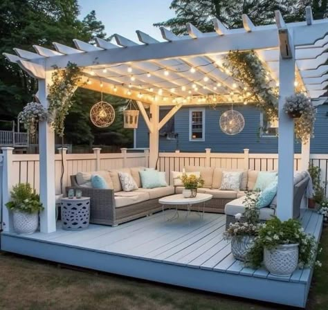 Ideas Terraza, Backyard Gardens, Backyard Renovations, Small Backyard Gardens, Deck Decorating Ideas, Outdoor Gardens Design, Outdoor Decor Backyard, Small Backyard Patio, Small Backyard Pools