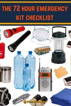 A 72-hour emergency kit contains everything you need to survive the immediate aftereffects of a disaster.  Here we’ll talk about why the 72 hour kit is so important, give you a checklist, and some options for getting started. #72hourkit #survivalgear #primalsurvivor Home Emergency Kit, Emergency Preparedness Checklist, 72 Hour Emergency Kit, Bug Out Bag Checklist, Shtf Preparedness, Survival Ideas, 72 Hour Kits, Emergency Survival Kit, Bag Checklist