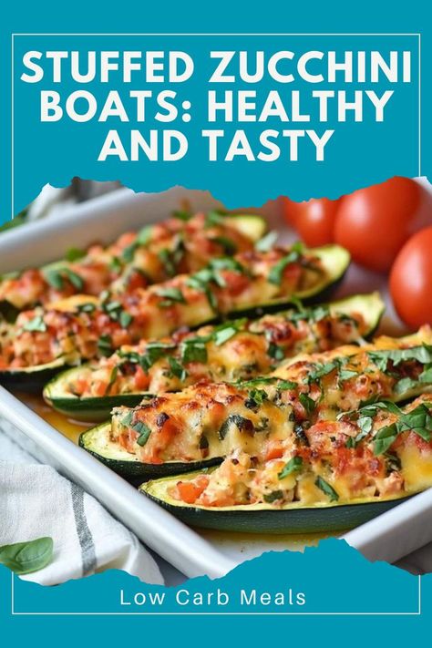 🥒 Tasty & Healthy – Try these stuffed zucchini boat recipes for a delicious, low-carb meal that’s packed with flavor and goodness! 🌿 #StuffedZucchiniBoats #HealthyEats #LowCarbMeals #TastyRecipes Stuffed Zucchini Boats Healthy, Zucchini Boats Healthy, Boat Recipes, Zucchini Boat, Easy Fast Dinner Recipes, Miso Glazed Salmon, Zucchini Boat Recipes, Stuffed Zucchini Boats, Fast Dinner Recipes