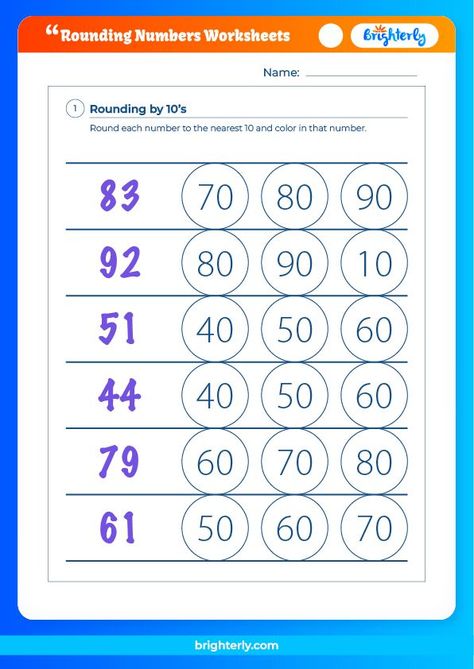 At Brighterly.com, you can download colorful rounding numbers worksheets to help your child with this topic. Rounding Numbers Worksheet, Maths Interventions, Numbers Worksheets For Kids, Math Fact Worksheets, Rounding Numbers, Numbers Worksheet, Numbers Worksheets, Math Pages, Math Intervention