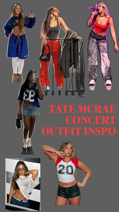 Here are some outfit inspriation for the tate mcrae concerts!! Kesha Concert, Tate Mcrae Concert, Consert Outfits, Cute Concert Outfits, Lollapalooza Outfit, Concert Outfit Inspo, Concert Outfit Summer, Tate Mcrae, Winter Fit