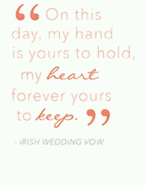 How to plan a #Wedding #Ceremony ♡ WEDDING VOWS ... EXAMPLE ♡ https://itunes.apple.com/us/app/the-gold-wedding-planner/id498112599?ls=1=8  ♡ Weddings by Colour ♡ http://www.pinterest.com/groomsandbrides/ Sweet Wedding Vows, Wedding Vows Short, Vows Framed, Wedding Planner Quotes, Irish Wedding Vows, Wedding Ceremony Outline, Wedding Vow Ideas, Ceremony Outline, Vow Examples