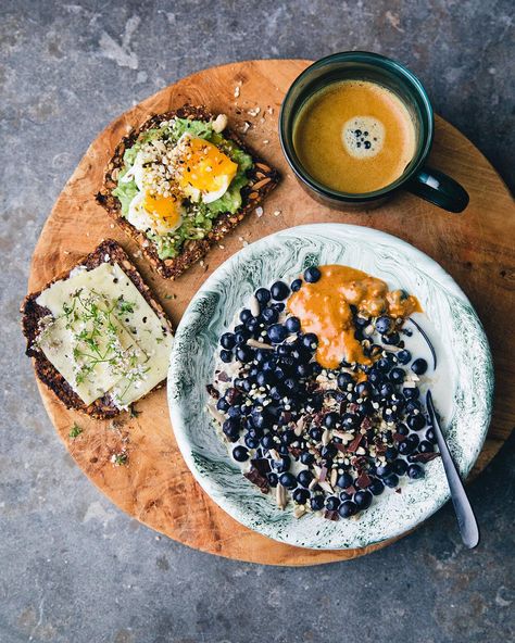 Strong breakfast game this morning with lots of Nordic elements. Wild Swedish blueberries, seeds, oat milk, black coffee, Danish rye bread, Swedish cheese. Love breakfast more than dinner. Especially this season. #breakfast #scandi #blueberries #ryebread Danish Rye Bread, Nordic Diet, Diet Breakfast, Rye Bread, Breakfast Brunch Recipes, Breakfast Breads, Oat Milk, Green Kitchen, Rye