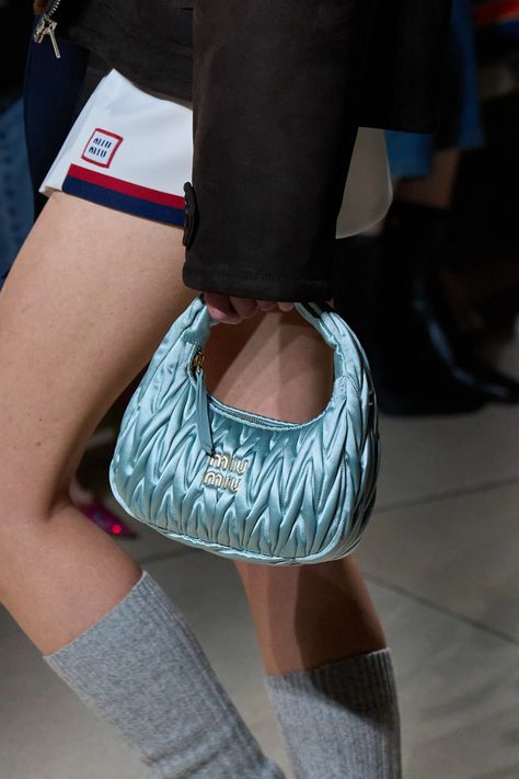 Miu Miu Fall 2022 Ready-to-Wear Collection | Vogue Mini Designer Bags, Miu Miu Bag, Girly Bags, Fancy Bags, Vogue Russia, Pretty Bags, Runway Looks, Fall 2022, Cute Bags