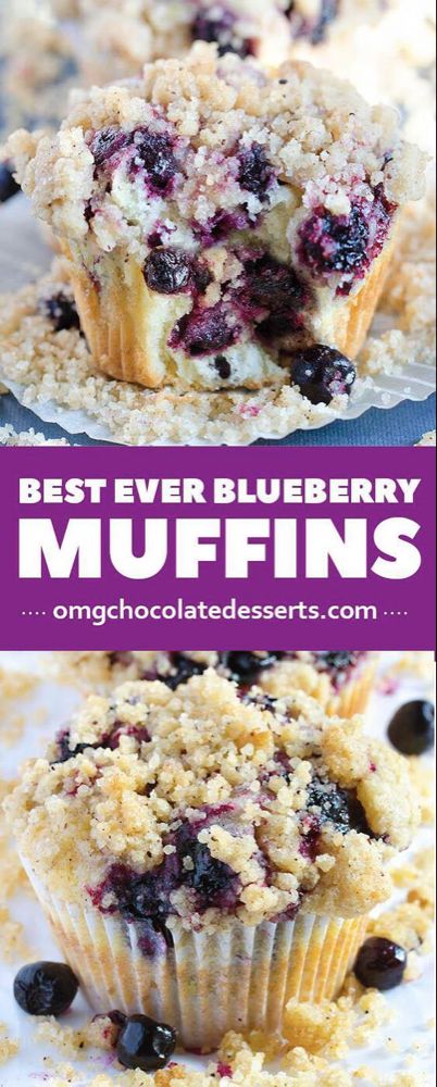 Best Blueberry Muffins, Streusel Muffins, Berry Muffins, Favorite Breakfast Recipes, Homemade Muffins, Muffin Recipes Blueberry, Oreo Dessert, Blueberry Recipes, Crumb Topping