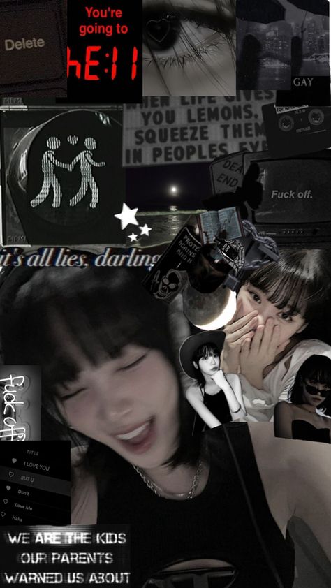 Chaewon Chaewon Dark Aesthetic, Chaewon Wallpaper, Dark Black Aesthetic, Lesserafim Wallpaper, Chaewon Lesserafim, Dont Love Me, Wallpaper Dark, Aesthetic Collage, Dark Wallpaper