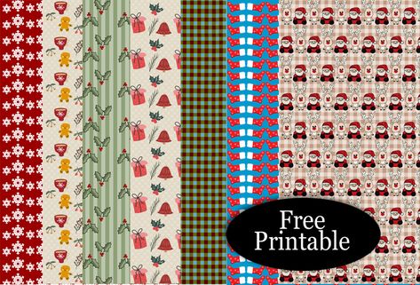 Free Christmas Wrapping Paper Printable, Free Christmas Patterns Printables, Free Printable Christmas Scrapbook Paper, Christmas Wrapping Paper Printable, Busted Canvas, Printable Wrapping Paper, Free Paper Printables, Scrapbook Paper Designs, Free Digital Scrapbooking Kits