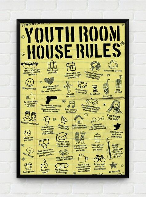 1000+ ideas about Youth Ministry Room on Pinterest | Youth rooms ... Youth Room Church, Youth Ministry Room, Youth Group Rooms, Room Rules, Teen Ministry, Christian Youth, Youth Lessons, Youth Rooms, Youth Group Activities