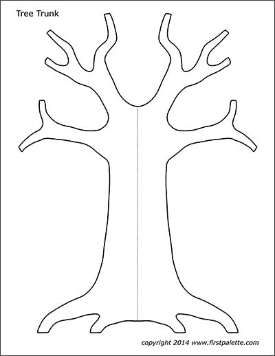 Paper Tree Classroom Wall, Pin The Leaf On The Tree Game, 3d Tree Craft Template, Free Printable Tree Without Leaves, Bare Tree Template, Tree Trunk Template Free Printable, Construction Paper Tree On Wall, Tree Branch Template Free Printable, Bare Tree Printable Free