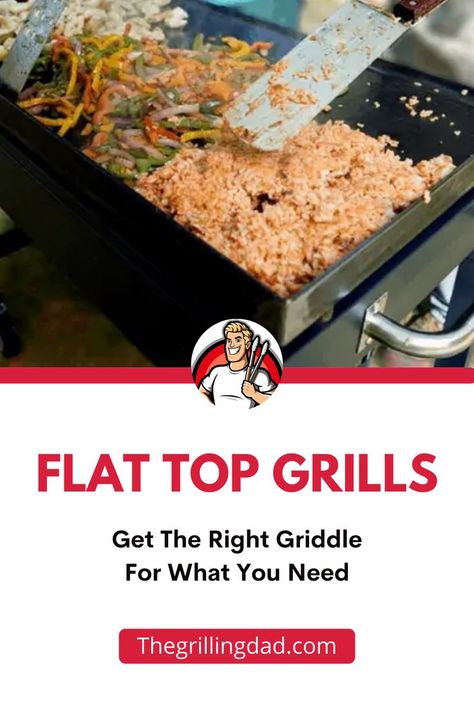 😍 Flat top grills are popular among grill enthusiasts since you can cook so many different foods, and multiple foods at the same time! 😍 If you’re an aspiring grill master, a flat top gas grill is a great tool to have in your arsenal. 😍 By the way, if you’re wondering if there is a difference between a flat top grill vs a griddle, there is no difference. They are the same but different people call them different things! Flat Top Grills, Propane Smokers, 2022 Review, Flat Top Griddle, Flat Top Grill, No Egg Pancakes, Camp Chef, Perfect Pancakes, Best Flats