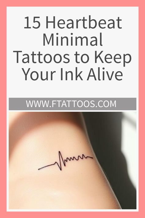 Amazing heartbeat minimal tattoos await you, each telling a unique story—discover designs that could inspire your next ink choice! Heart Beat Tattoo Design, Life Line Tattoo, Heartbeat Tattoo With Name, Lifeline Tattoos, Heartbeat Tattoo Design, Heartbeat Tattoo, Minimal Tattoos, Dot Tattoos, Leaf Outline