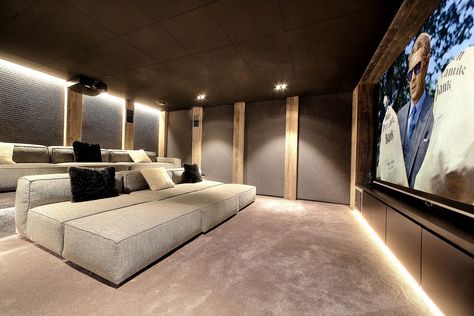 In Chalet My World there is a home cinema room for those who want to cosy up after a day on the slopes. Home Cinema Design, Media Room Seating, Room Cinema, Home Theater Room Design, Theater Room Design, Cinema Design, Media Room Design, Home Cinema Room, Ski Holiday