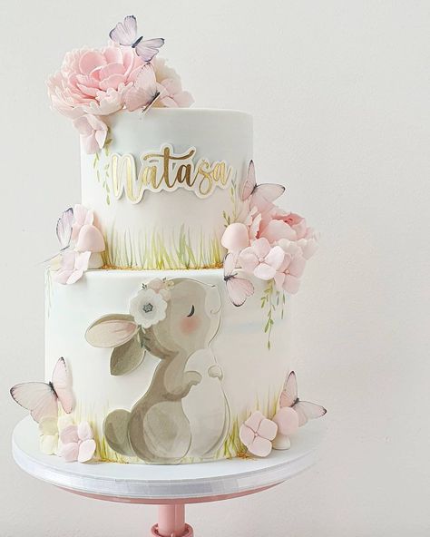 #birthdaycake hashtag on Instagram • Photos and Videos Tort Special, Bunny Birthday Theme, Bunny Birthday Cake, Peter Rabbit Cake, Bunny Birthday Party, Baby First Birthday Cake, Rabbit Cake, Bunny Baby Shower, Bunny Birthday