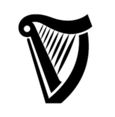 Guinness Harp Tattoo Irish Harp Tattoo, Celtic Band Tattoo, Wizard Cosplay, Traditional Tattoo Flash Art, About Trees, Celtic Harp, Glasgow Celtic, Irish Harp, Irish Tattoos