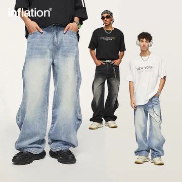 Jorts – INFLATION Male Pants, Boyfriend Jeans Style, Pants Plus Size, Baggy Trousers, Trouser Style, Men Fits, Denim Trousers, Baggy Jeans, Hoodie Top