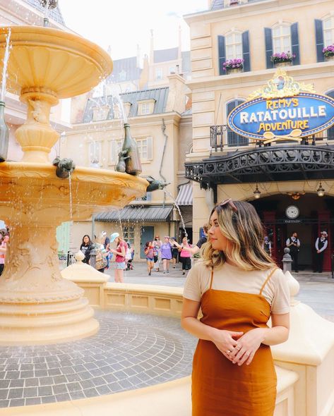 emily nelson 💙✨ on Instagram: "bonjour! je m’appelle emile 🤎 yesterday i got a preview to ride remy’s ratatouille adventure - it was adorable!! and the new area in…" Emily Nelson, Ratatouille Disney, Disney Pics, Disney Pictures, Disney Outfits, Graduation Dress, Disney World, One Shoulder Dress, Disney