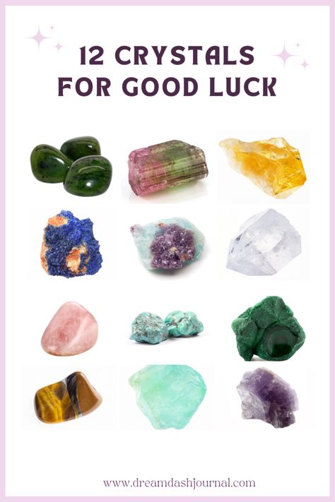 crystals for good luck Manifesting Luck, Lucky Crystals, Good Luck Crystals, Crystals For Good Luck, Winning In Life, Spiritual Education, Luck Magic, Crystals For Wealth, Crystals For Luck