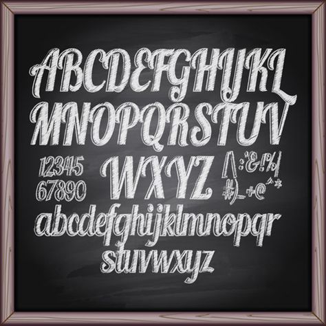 Chalkboard Fonts Alphabet, Chalkboard Letters, Free Chalkboard Fonts, Chalkboard Alphabet, Alphabet With Numbers, Chalk Fonts, Chalkboard Doodles, Chalkboard Fonts, Chalkboard Vector