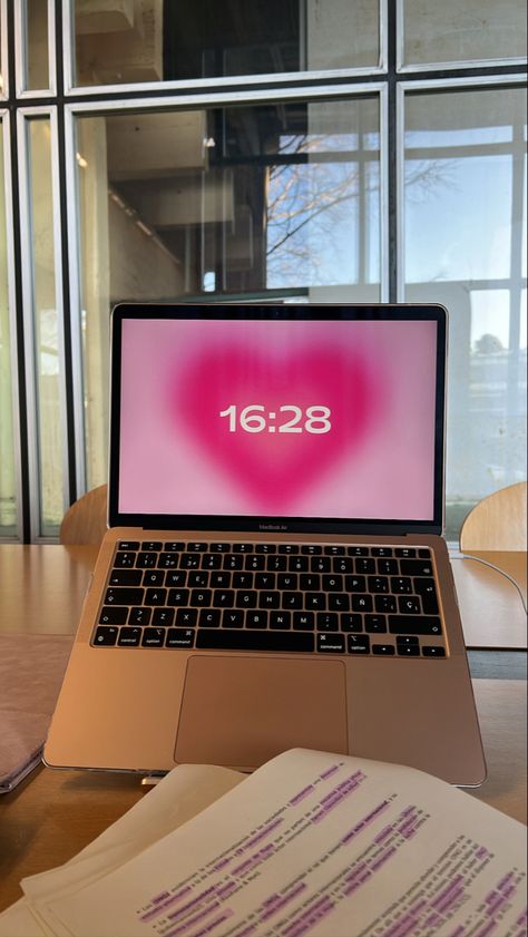 Future Computer, Library Girl, Pink Macbook, Tech Aesthetic, Studying Library, Vision Board Inspiration, Study Motivation Inspiration, New Laptops, Dream Lifestyle