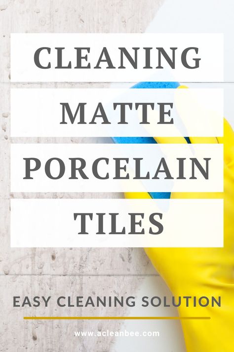 Do you have matte tiles that never seem to look clean? Give your floors a deep clean with these tips on how to clean matte porcelain tiles. Learn how to remove hard water stains and how to remove rust stains from matte porcelain tiles as well. Check out the blog post to learn more. Clean Tile Floors Deep, How To Clean Porcelain Tile Showers, How To Clean Floor Tiles, How To Clean Porcelain Tile Floors, Best Way To Clean Tile Floors, How To Clean Ceramic Tile Floors, Ceramic Shower Tile, Cleaning Porcelain Tile, Ceramic Tile Cleaner