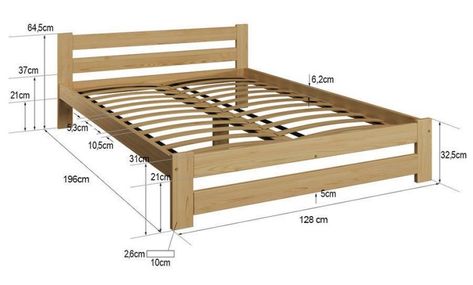 Top 40 Useful Standard Bed Dimensions With Details - Engineering Discoveries Standard Bedroom Dimensions, Wood Bed Frame Diy, Wooden Double Bed, Bed Frame Plans, Pallet Beds, Bed Frame Design, Woodworking Bed, Wooden Bed Design, Diy Bed Frame