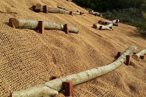 Erosion Control Slope, Erosion Control Landscaping Slope, Slope Landscaping Ideas Erosion Control, Hillside Drainage Erosion Control, Slope Erosion Control, Hill Erosion Control, Erosion Control Landscaping, Landscape Erosion Control, Hillside Erosion Control