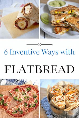 Here are 6 recipe ideas for flatbread that show how simple it is to make meals and snacks with just a few ingredients. Easy, healthy, tasty. #flatbread #lunchboxideas #lunchrecipes #snackseasy #momskitchenhandbook Wrap Lunch Ideas, Ideas For Meal Prep, Easy Recipe Ideas, Culinary Tips, Healthy Wraps, Homemade Crackers, Healthy Pizza, Easy Snack Recipes, Healthy Family Meals