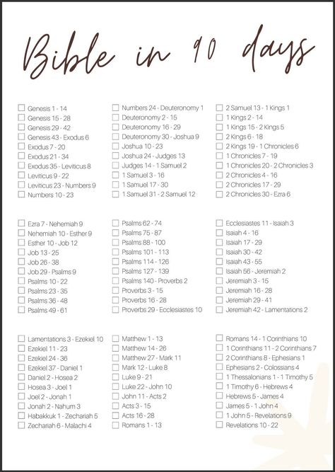 Read the Bible in 90 days checklist - single page Prayer Journal Template, Bible Journal Notebooks, Biblical Marriage Quotes, Free Bible Study, Read The Bible, Christian Journaling, Bible Study Guide, Sermon Notes, Bible Study Journal