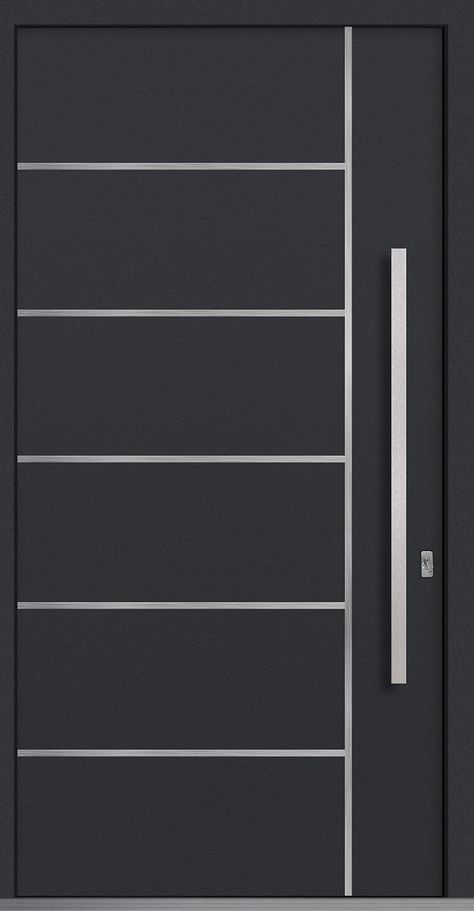 Door Texture Modern, Man Door Design, Aluminum Doors Design, Aluminum Front Door, Single Main Door Designs, Aluminium Door Design, Security Door Design, Exterior Door Designs, Door Texture