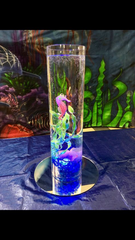 Quinceanera Under The Sea Theme, Aquarium Prom, Under The Sea Party Centerpieces, Under The Sea Gala, Under The Sea Centerpiece Ideas, Under The Sea Centerpieces, Under The Sea Quinceanera Theme, Jellyfish Birthday, Under The Sea Centerpiece